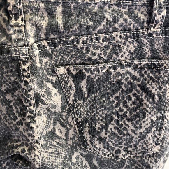 Current/Elliott Jeans Low Rise The Ankle Skinny Canvas Python Snake Print Sz 26‎ - Picture 14 of 16